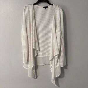 Inc International Concepts Lightweight‎ White Waterfall Cardigan Sweater XXL